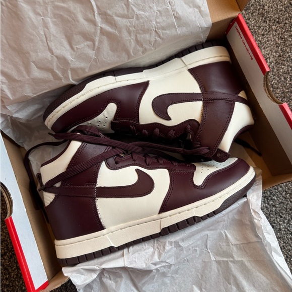 Nike Shoes - Nike Women’s High-Top Dunk Sneakers | Burgundy Crush